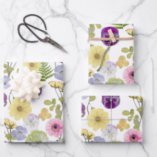 Little Wildflower baby shower thema inpakpapier Vel