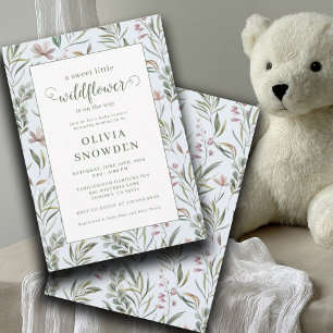 Little Wildflower Boy Baby shower Kaart