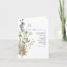 Little Wildflower Floral Baby shower Invitation