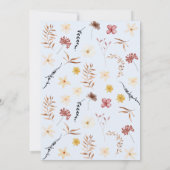 Little Wildflower Flower Baby shower Kaart (Achterkant)