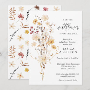 Little Wildflower Flower Baby shower Kaart