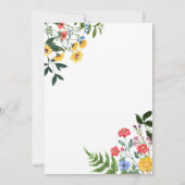 Little Wildflower Flower Baby shower Kaart (Achterkant)