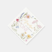 Little Wildflower Girl wordt een verjaardag Servet (Hoek)