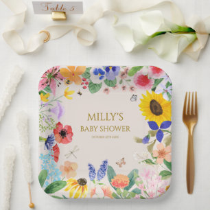 Little Wildflower Mama to Bee Baby shower Papieren Bordje
