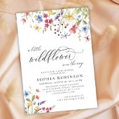 Little Wildflower Script Boho Baby shower Kaart