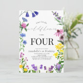 Little Wildflower Script Verjaardag Kaart (Staand voorkant)
