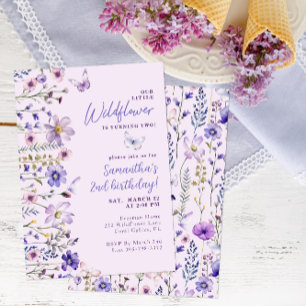 Little Wildflower Uitnodiging voor 2e verjaardag