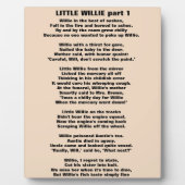 LITTLE WILLIE POEM deel 1 Fotoplaat (Voorkant)