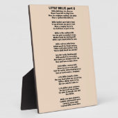 LITTLE WILLIE POEM deel 2 Fotoplaat (Zijkant)