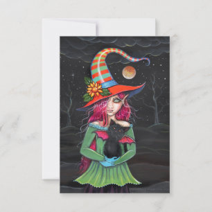 Little Wings Halloween Witch Briefkaarten