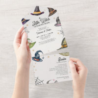 Little Witch Halloween Baby shower Uitnodiging