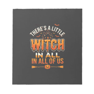Little Witch Halloween Heksen Typografie Ontwerp_1 Notitieblok