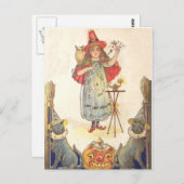 Little Witch ( Halloween Kaart) Briefkaart (Voorkant / Achterkant)