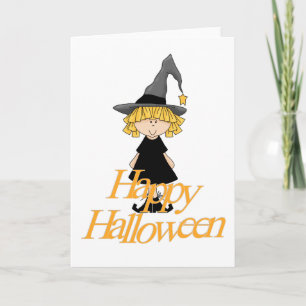 Little Witch Happy Halloween Kaart