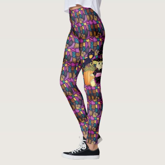 Little Witch Patchwork Halloween Party Leggings (Links)