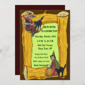 Little Witches Party Uitnodiging (Voorkant / Achterkant)