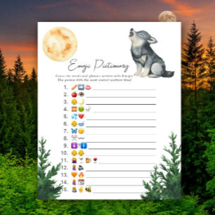Little Wolf baby shower Emoji afbeelding spel