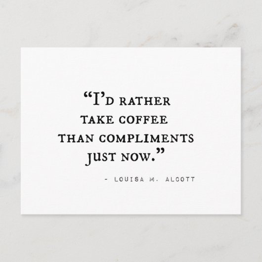 Little Women citeert Briefkaart (Voorkant)