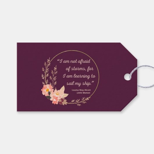 Little Women Quote I - Cute Style Cadeaulabel (Voorkant (Horizontaal))
