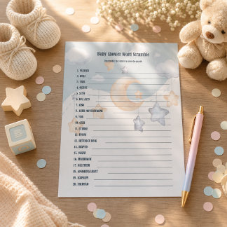 Little Wonders Celestial Baby Woordzoek Game Notitieblok