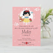 Little Woodland Princess Birthday Party Invitation Kaart (Staand voorkant)