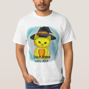 Little Yellow Cat Witch t shirt