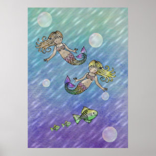Little Zeemeerminnen Poster door Molly Harrison