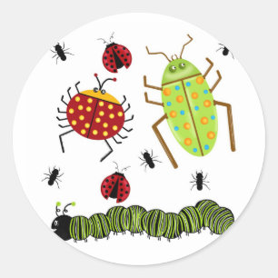 Littlebeane insecten insecten lieveheersbeestje mi ronde sticker