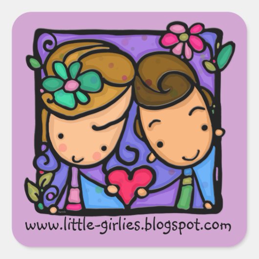 LittleGirlie First Love Autocollant personnalisé (Devant)
