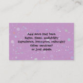 LITTLEGIRLIE-toets voor het versieren van de douan Visitekaartje (Achterkant)