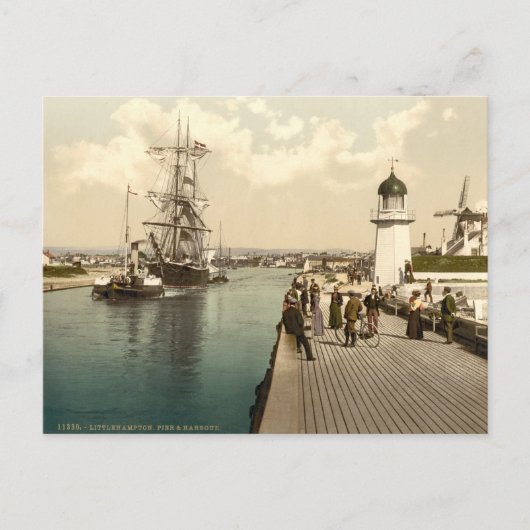 Littlehampton Pier en Harbour, Engeland Briefkaart (Voorkant)