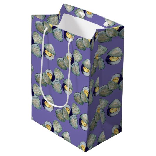 Littleneck Clams Seafood Clambake Clam Digging Medium Cadeauzakje (Voorkant Gekanteld)
