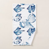 littoral chic indigo bleu marine (Serviette à main)