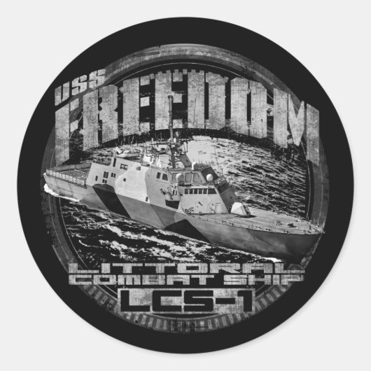 Littoral gevechtsschip Freedom Sticker (Voorkant)