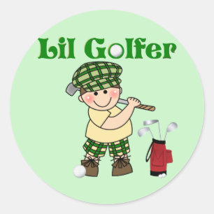 Litttle Golfer Ronde Sticker