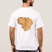 Lituanie Drapeau et carte T-shirt (Dos)