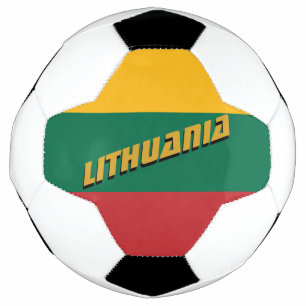 Lituanie Football patriotique et drapeau lituanien