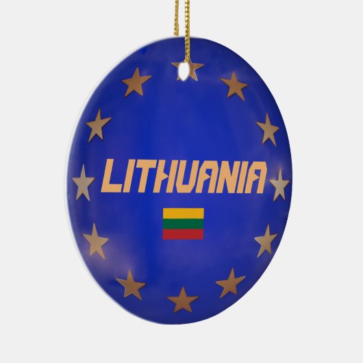 Lituanie U.E. Drapeau ornements de Noël (Droite)