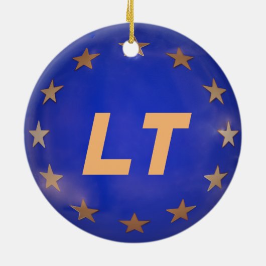 Lituanie U.E. Drapeau ornements de Noël (Dos)