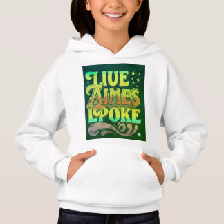 "LIUE AIMES LOKE Slogan Girls' Pullover Hoodie"