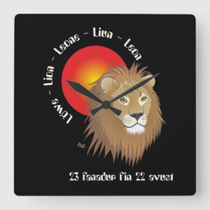 Liun 23 fanadur fin 22 avust Uhr Vierkante Klok