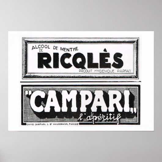 L'Iustration 1931, Ricqles, Campari Poster (Voorkant)