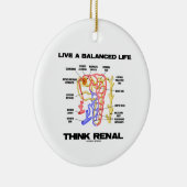 Live A Balanced Life Think Renal (Nephron) Keramisch Ornament (Rechts)