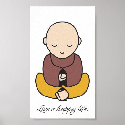 Live a happy life poster (Voorkant)