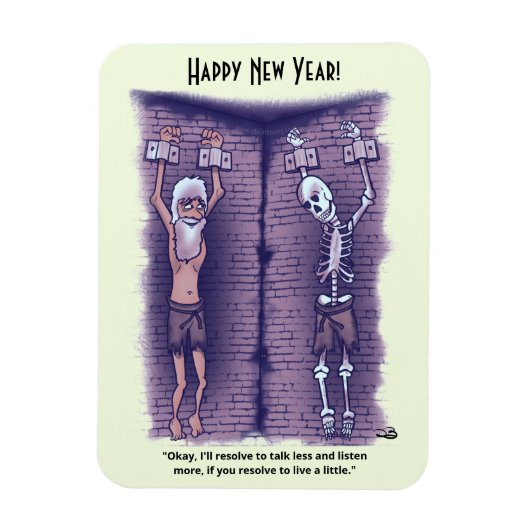 Live A Little New Year's Photo Magnet (Vertical)