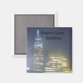 Live Afbeelding van de Empire State Building Magne Magneet (Voorkant / Achterkant)