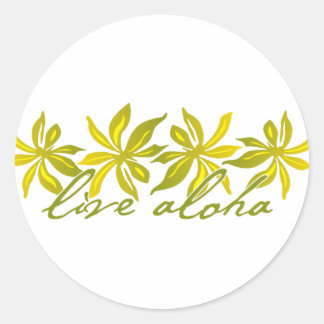 Live Aloha Ronde Sticker