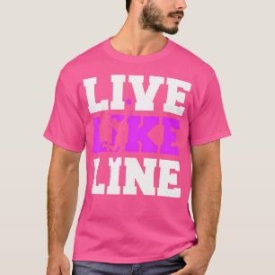 Live als Line Volleybal Volleyball-sport T-shirt