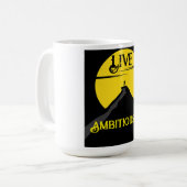 Live Ambitieusement café Mug (Devant gauche)