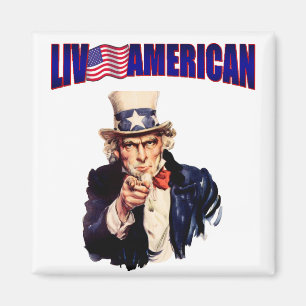 Live American idol oom Sam square magnit Magneet